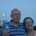 Champagne and a full moon over the Rhone