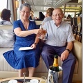 Celebrating our anniversary on board ship