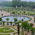 View of the gardens from inside the chateau
